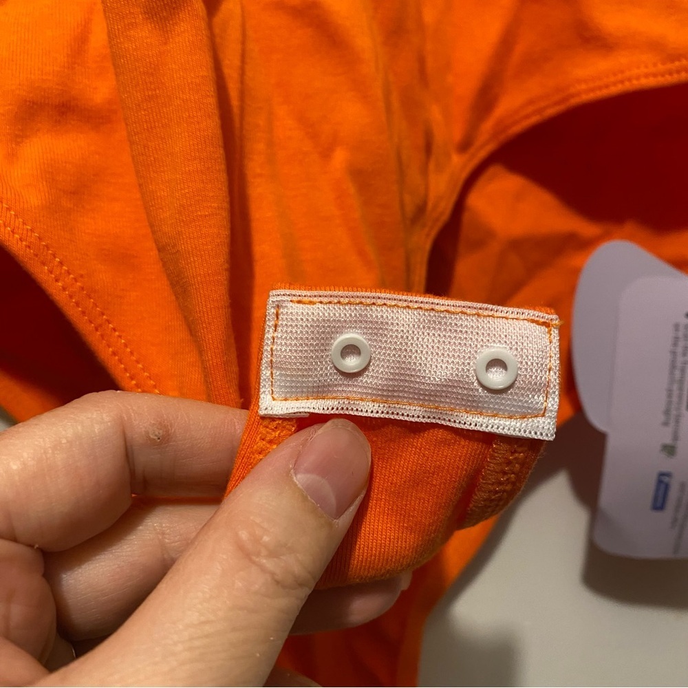 Orange Long Sleeve Bodysuit - Picture 2 of 6